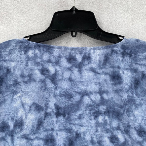 STUNNING Juicy Couture‎ Blouse Womens XXL Crepe Gauzy Front Knot Top Flowy 2XL - Picture 9 of 14